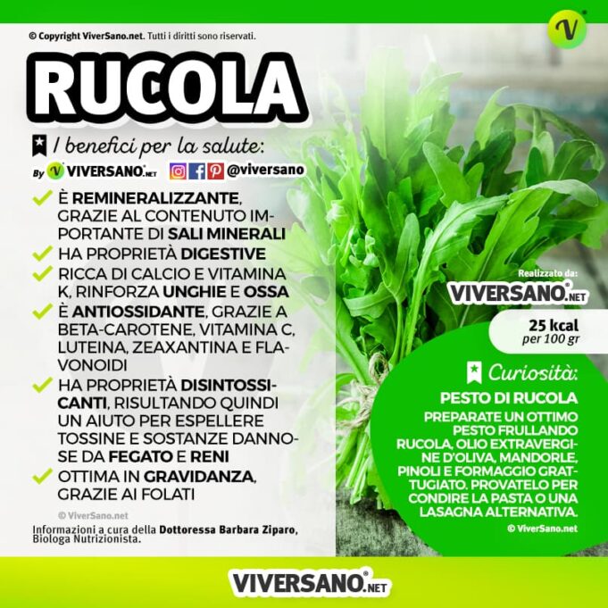 Le Proprietà Della Rucola, I Benefici E Le Controindicazioni